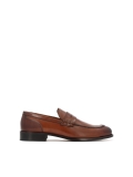 Luxury loafers in brown natural leather FRANCISS