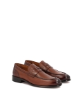 Luxury loafers in brown natural leather FRANCISS
