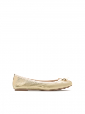 Ladies' golden ballerinas