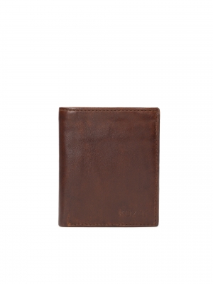 Classic men's wallet in brown color 