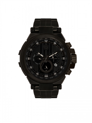 Black men's sports-style watch