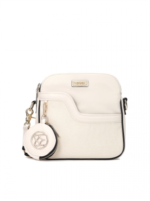 Ladies' off-white messenger bag