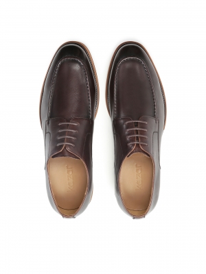 Men's dark brown derby shoes KOJO