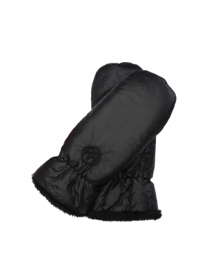 Warm black ladies' mittens