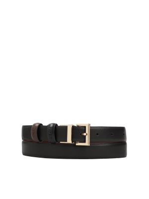 Narrow double-sided leather belt