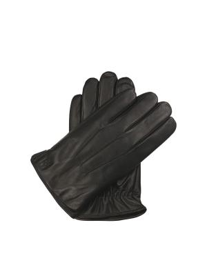 Men's leather gloves with touch screen function