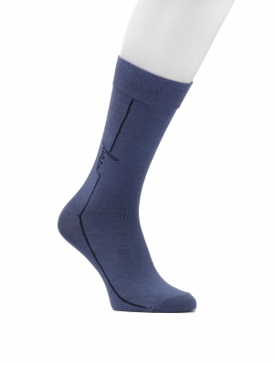 Blue men's socks made of soft cotton