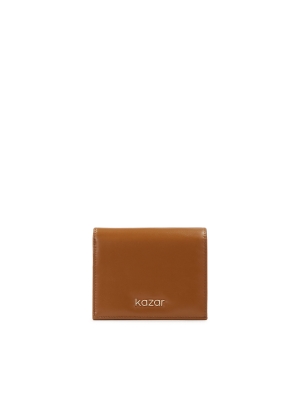 Small light brown leather wallet