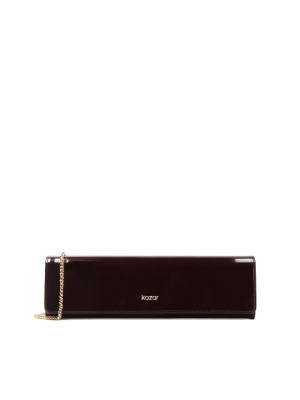 Elongated patent evening handbag
