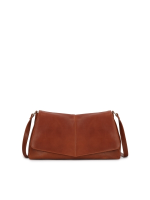 Light brown leather shoulder bag