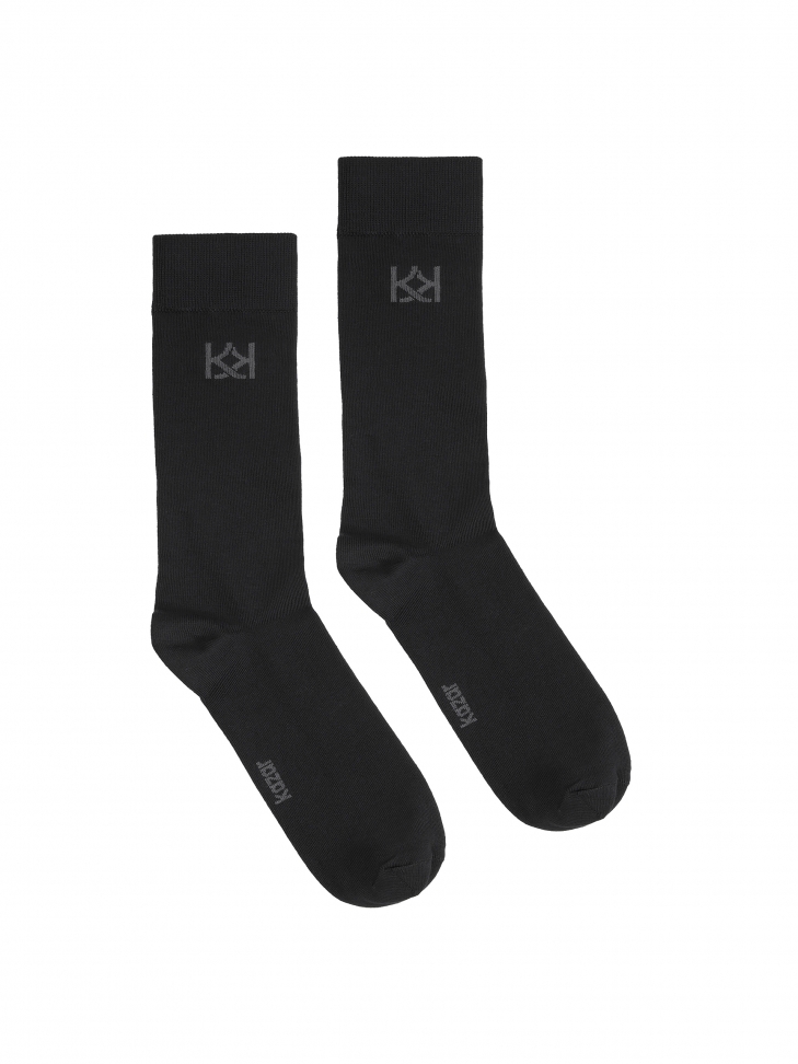 Black socks with wide welt  PALLAS