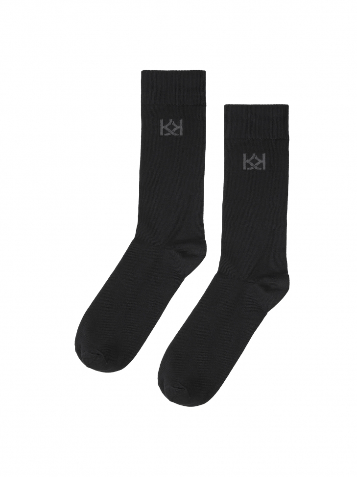 Black socks with wide welt  PALLAS