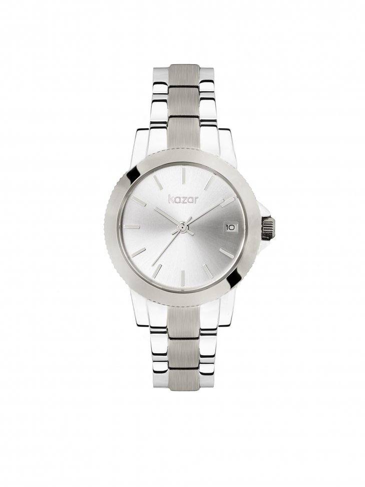 Silver minimalist women's watch LUXE TOUCH