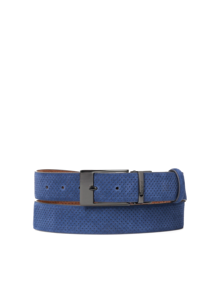 Men's navy blue and brown reversible belt GABRIELOS