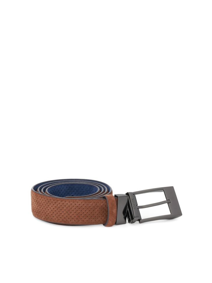 Men's navy blue and brown reversible belt GABRIELOS