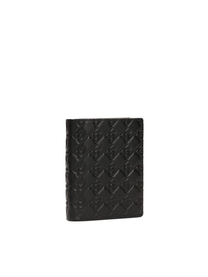 Leather wallet with embossed pattern IGOR