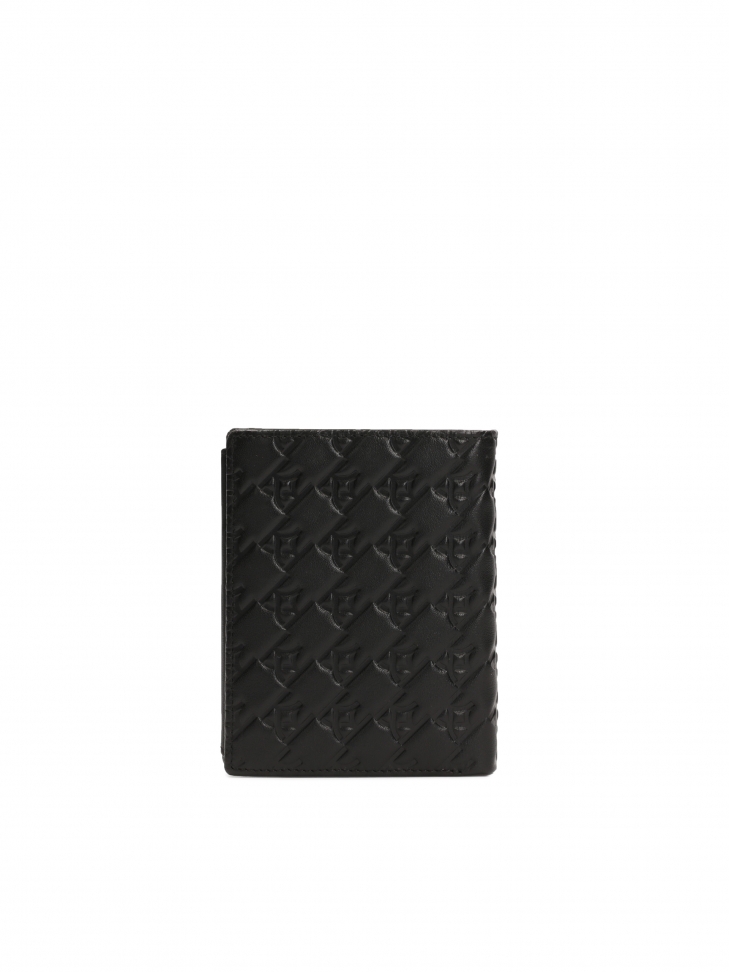Leather wallet with embossed pattern IGOR