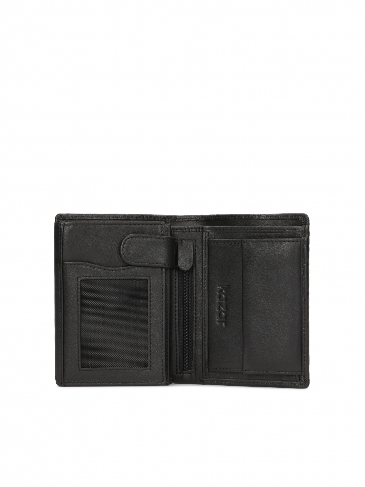 Leather wallet with embossed pattern IGOR