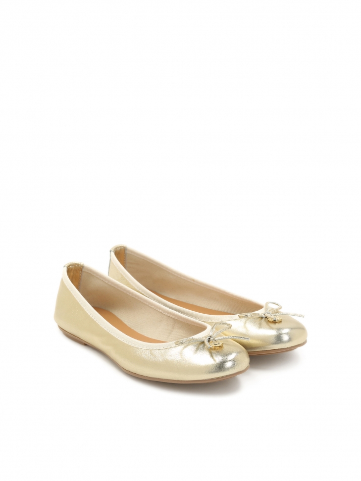 Ladies' golden ballerinas KATIE