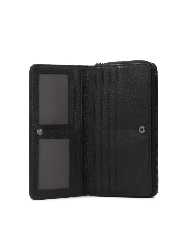 Women's embossed leather wallet with zippered closure  ROLETTE