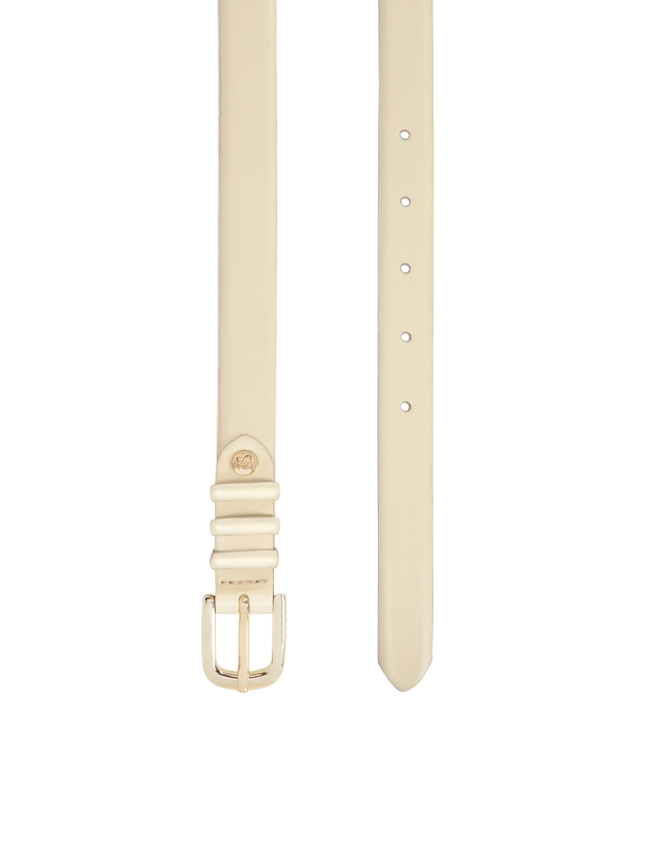 Slim leather belt in cream color VITRA