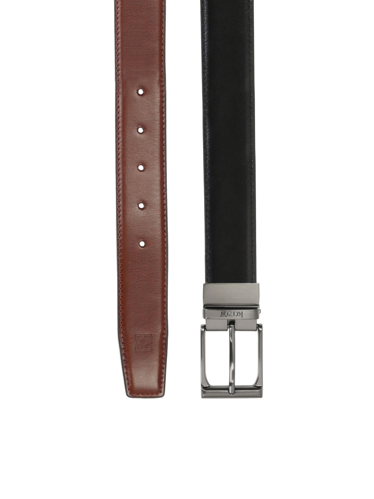 Men's brown and black reversible belt MATZ