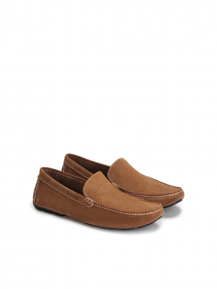 Men's light brown moccasins NICO