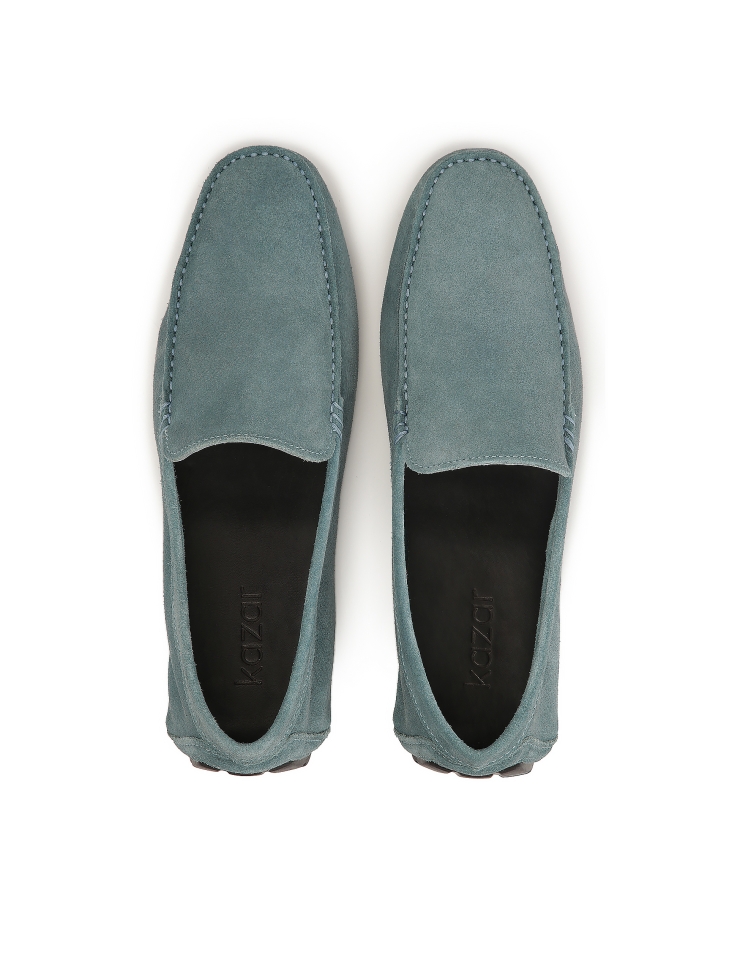 Men's light blue moccasins NICO