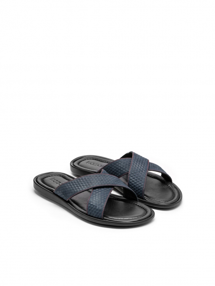 Men's navy blue slides HARRY