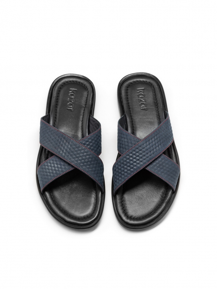 Men's navy blue slides HARRY