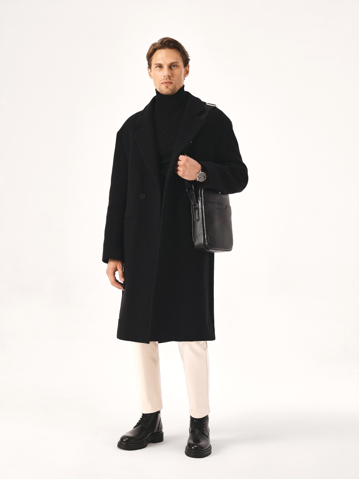 Timeless watch on a leather black strap HERITAGE ELEGANCE