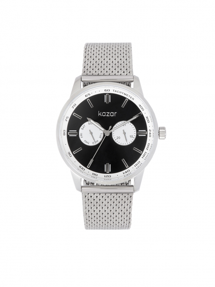 Men's watch with a mesh bracelet in silver color STEEL MY STYLE 