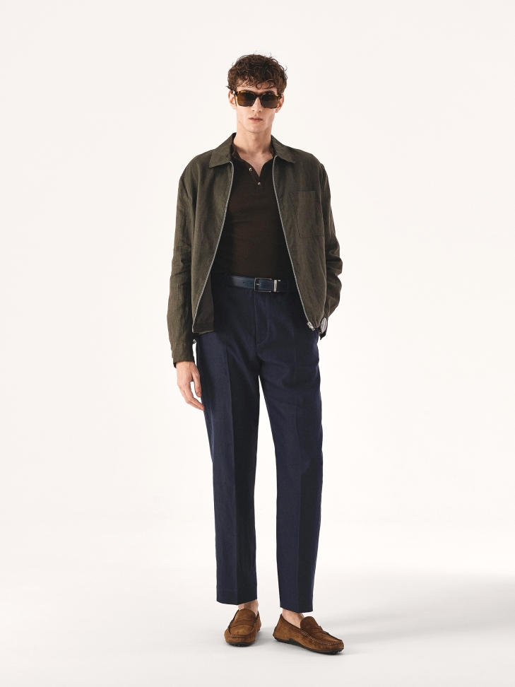 Men's black and navy blue reversible belt JOE