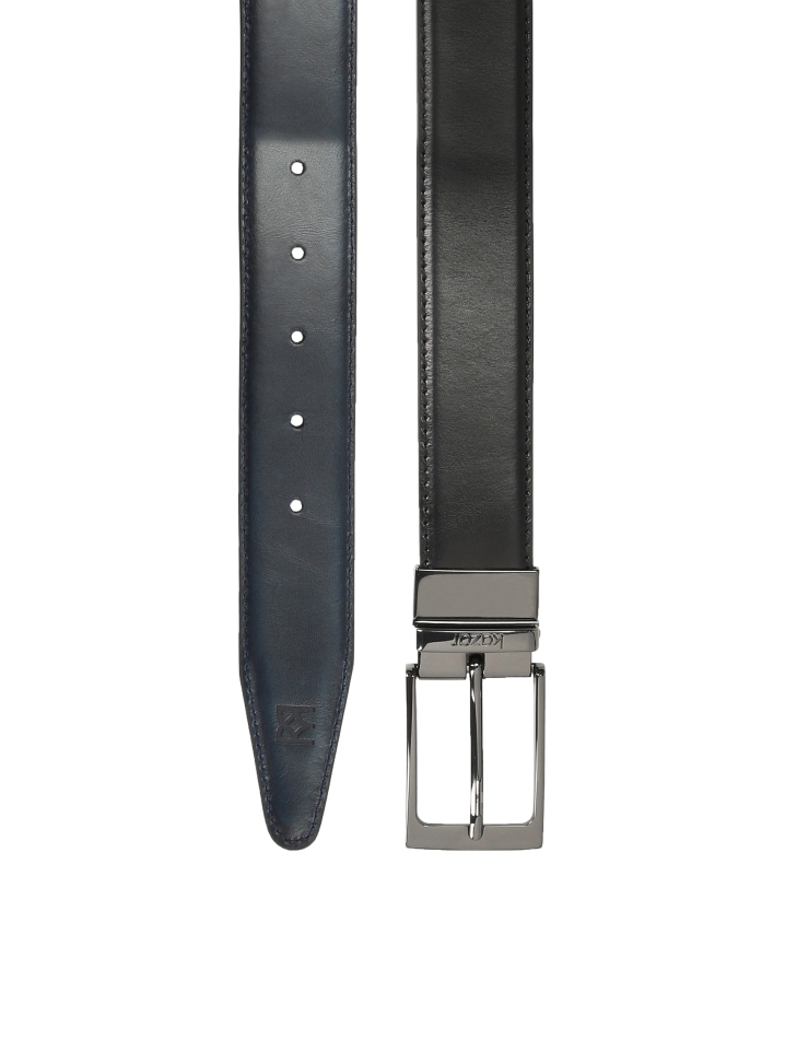 Men's black and navy blue reversible belt JOE