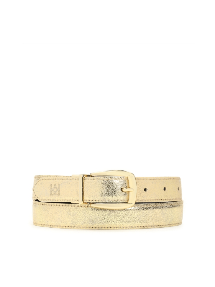 Ladies' golden and black reversible belt MILL