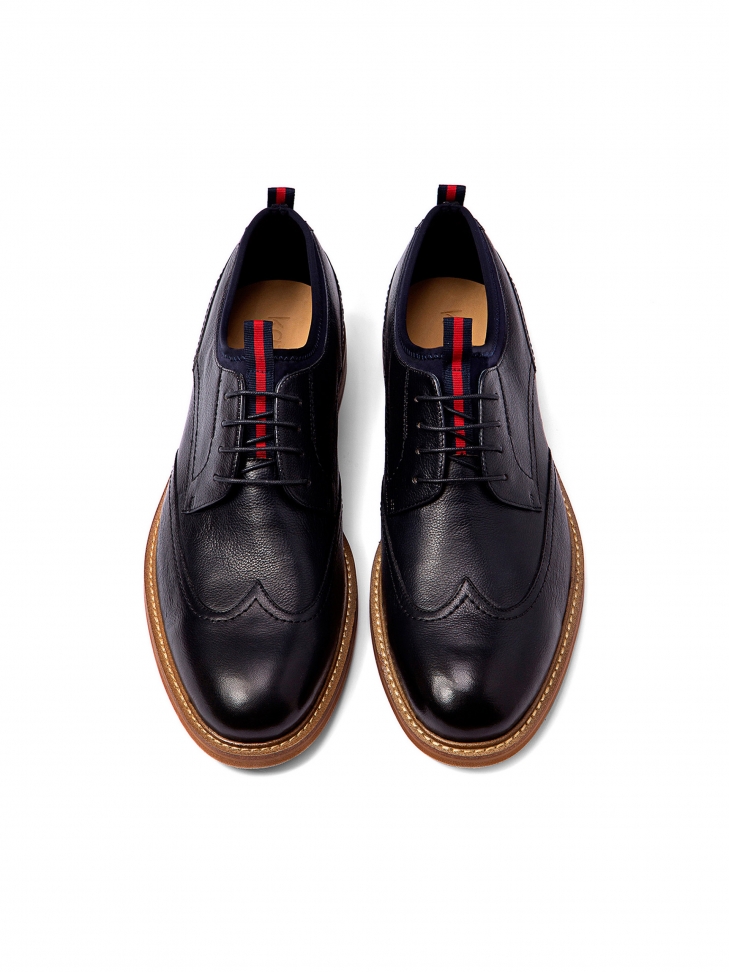 Men's navy blue Derby shoes NASU