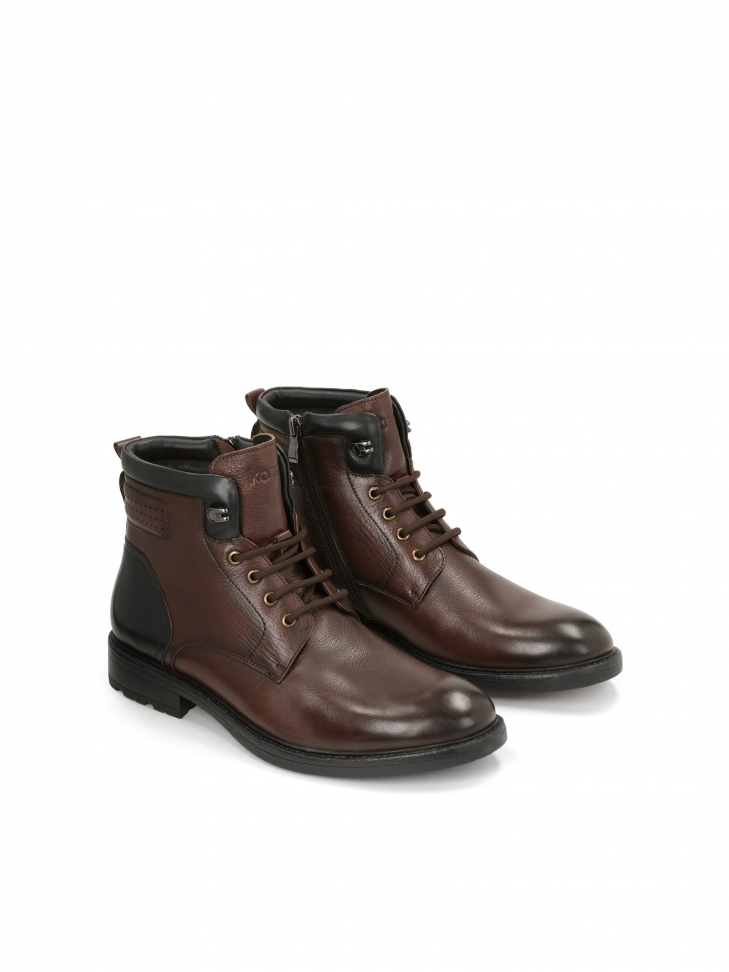 Men's brown and black chukka boots FABRIZIO