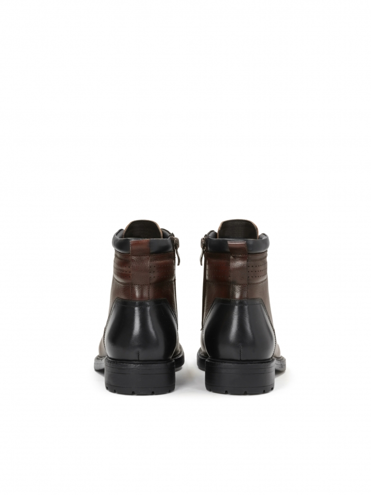 Men's brown and black chukka boots FABRIZIO