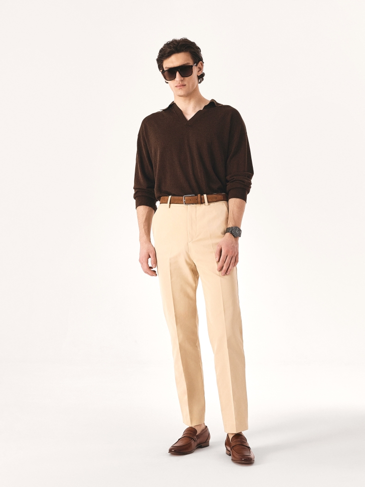 Men's brown belt NIKO