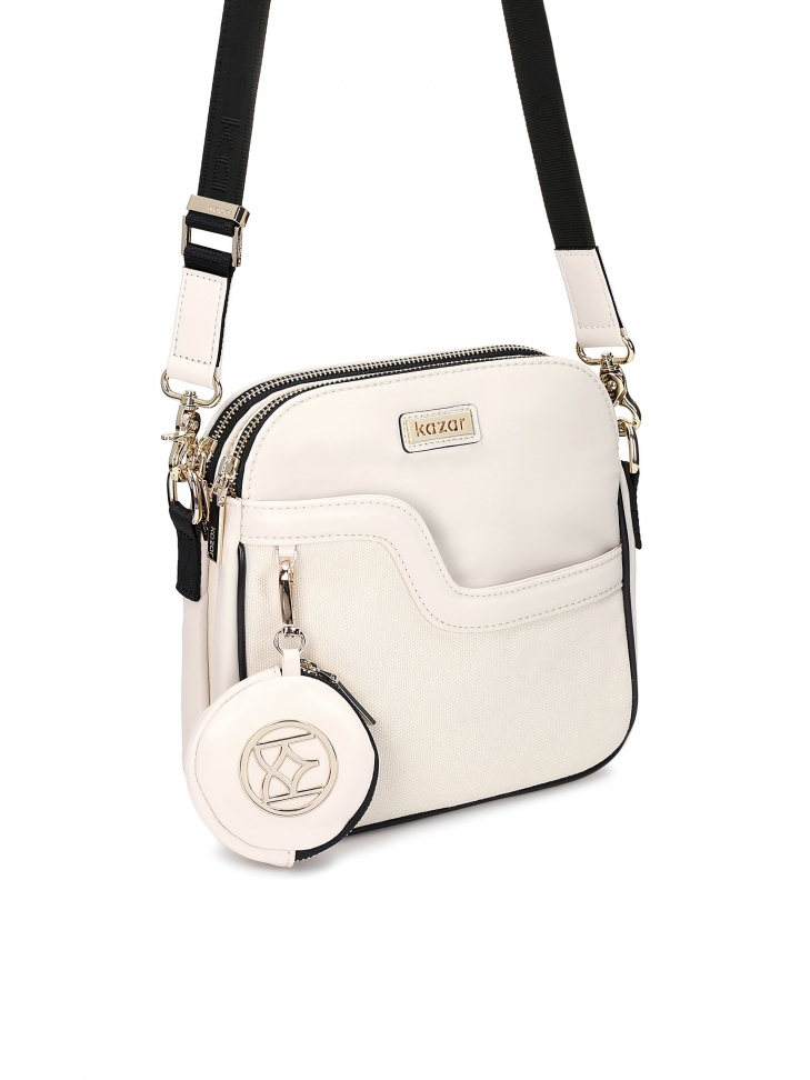 Ladies' off-white messenger bag POLINE