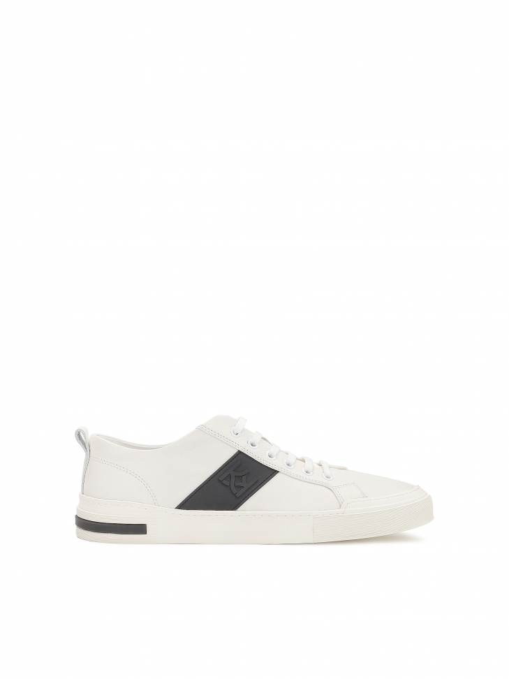 Men’s off-white sneakers with black inserts AMBERT