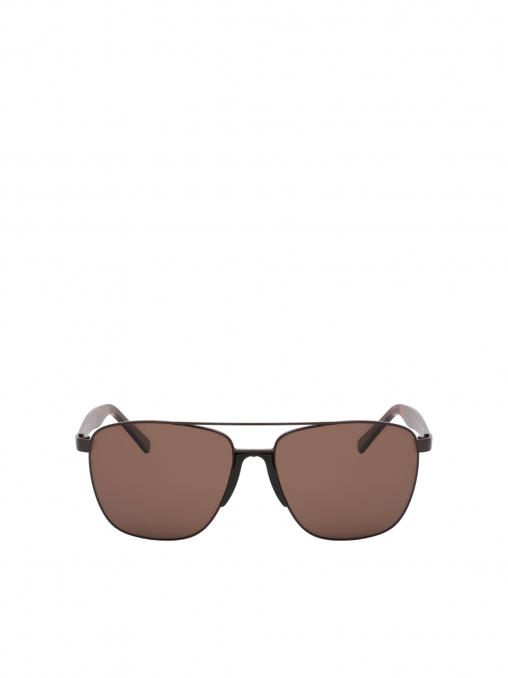 Brown polarized Aviator sunglasses CAETANO