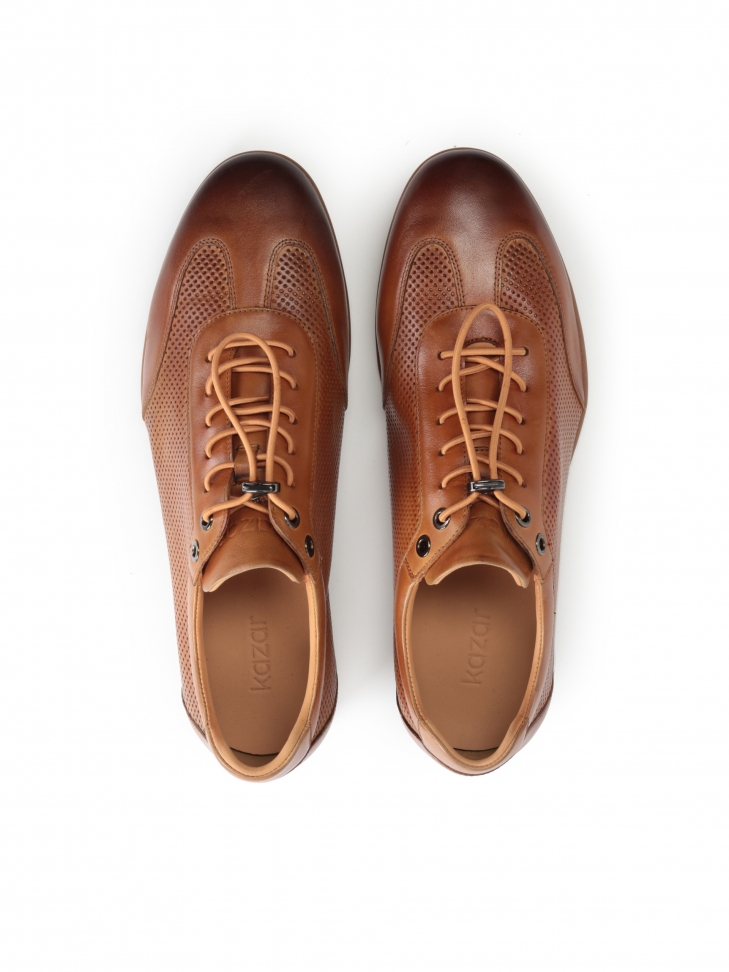 Men’s leather shoes with perforations MELLAN