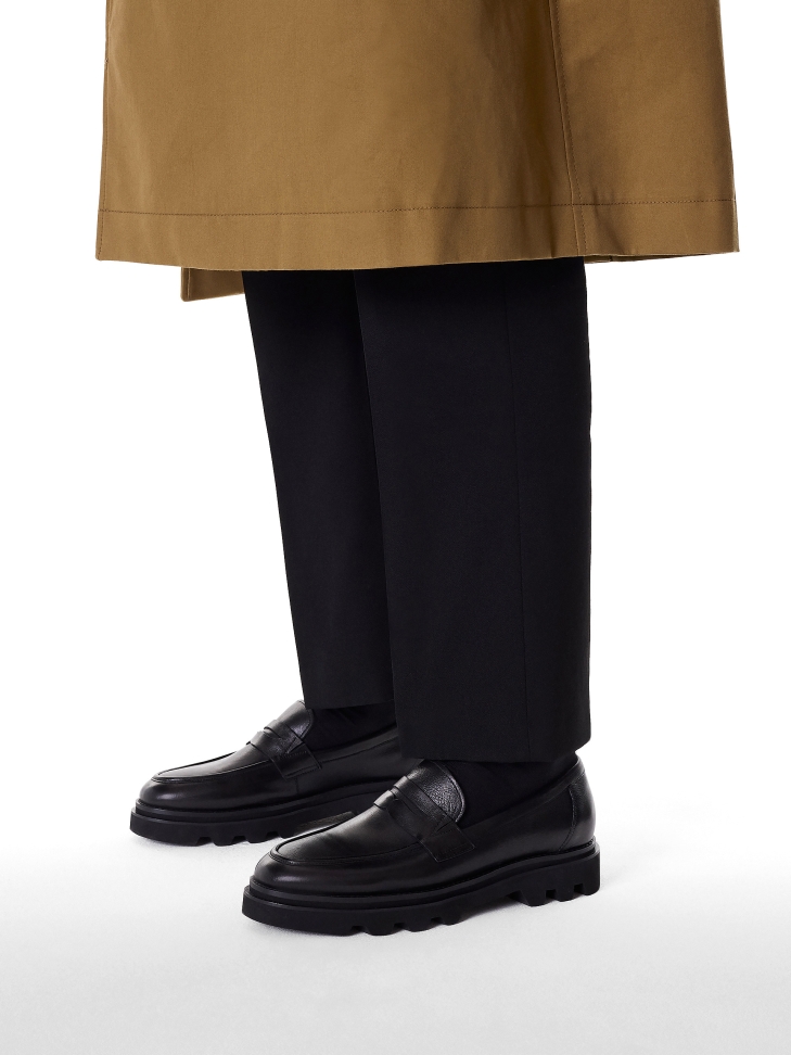 Men’s leather loafers on a thick sole  KS LYNX