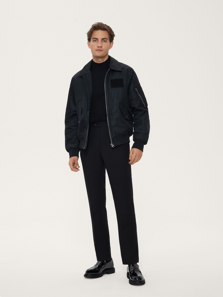 Men’s black loafers on a thick sole FINTON