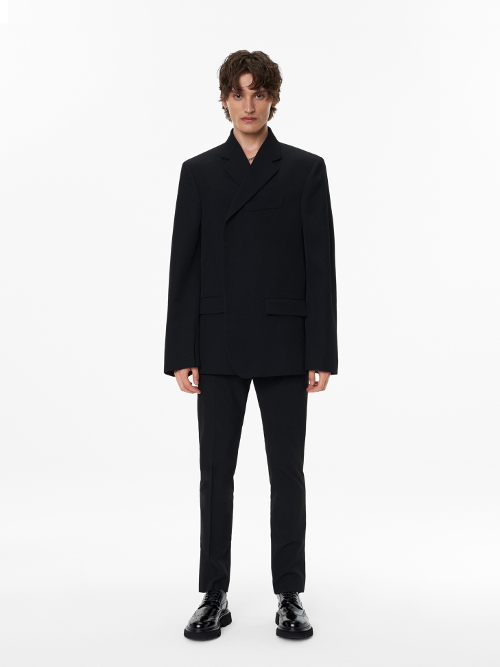 Black leather brogues casual shoes GRAYDEN