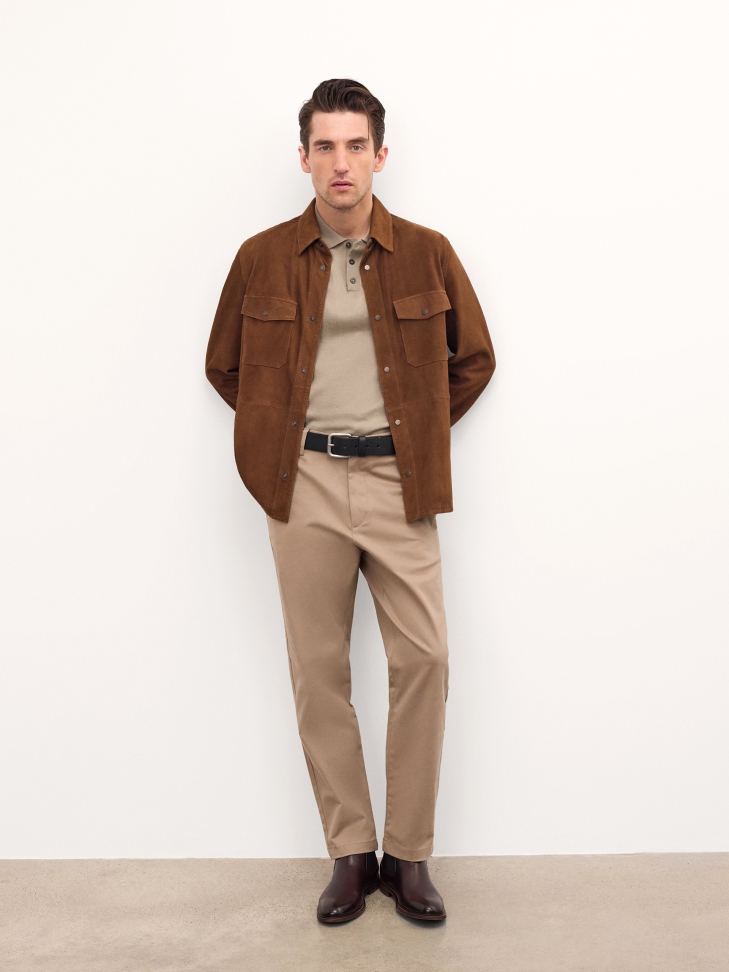 Men’s brown leather slip-on Chelsea boots CASHTON