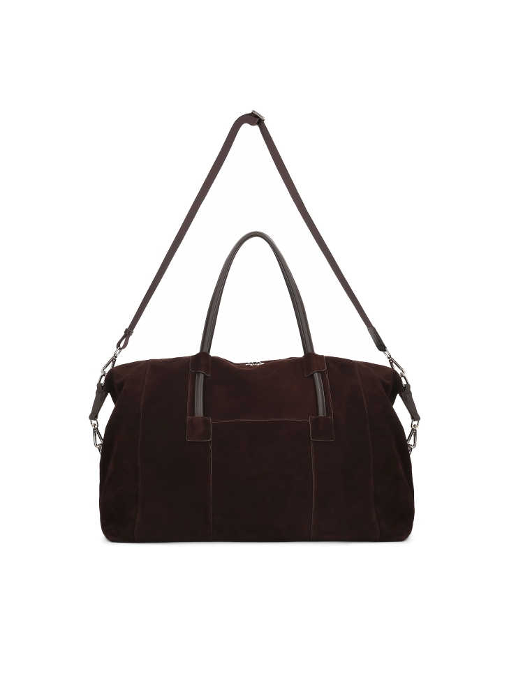 Brown suede travel bag KS CANE