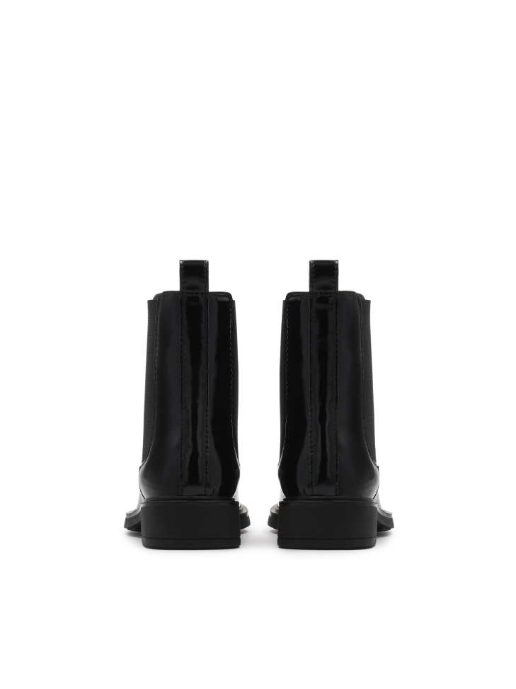 Black crinkle-effect Chelsea boots ANINE