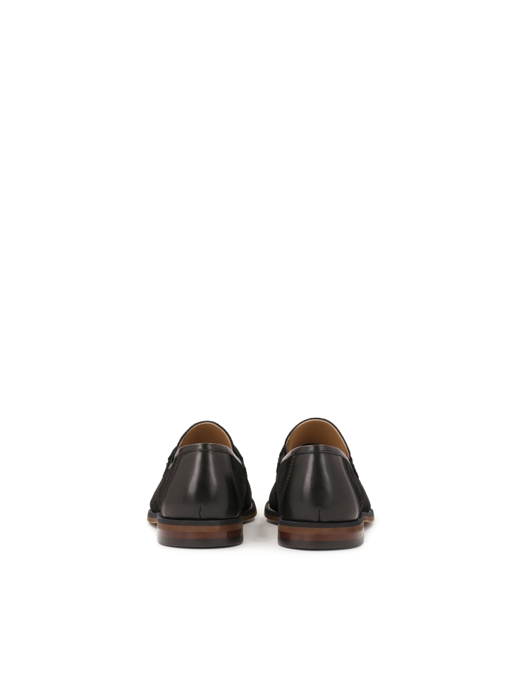 Slip-on black loafers with a clutch KOLOB